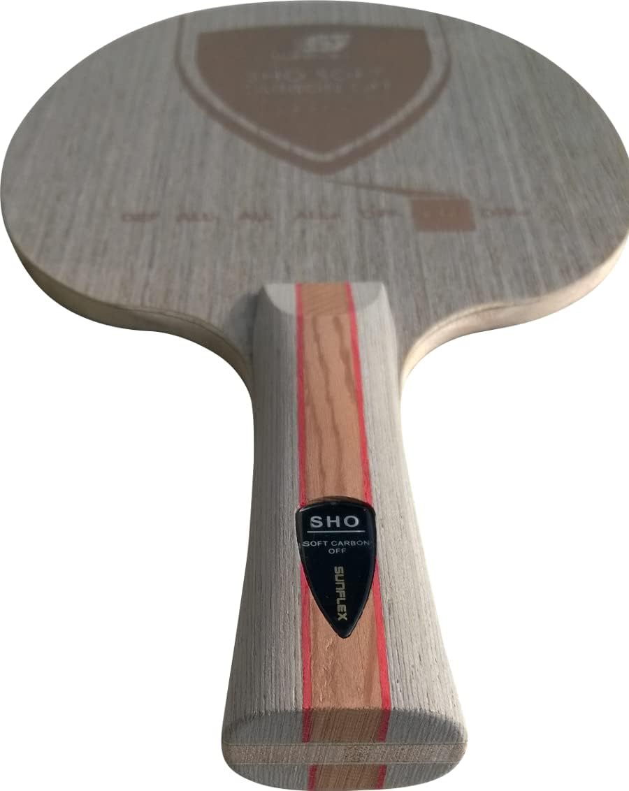 Sunflex SHO Soft Carbon Off Tischtennis-Holz | professionelles Offensiv Holz | 7 Furniere mit Carbon