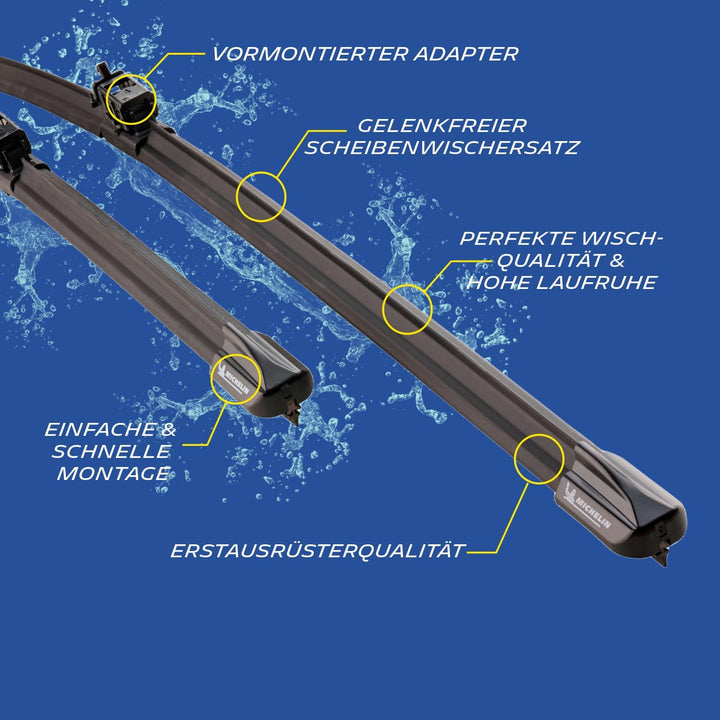 MICHELIN Scheibenwischer Set ECO112 | BMW 1, Mini Coupe | 500/500mm | Nachhaltige Verpackung