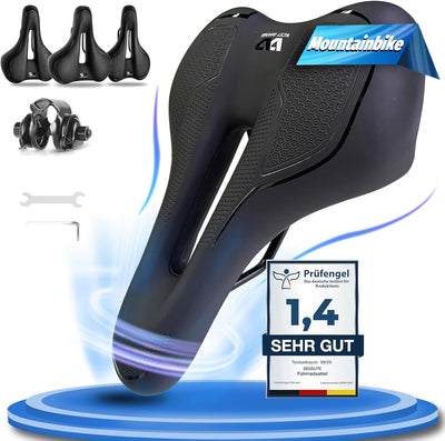 Bike Sattel Premium Universal Cloud Plus Fahrradsattel Bequem Weich Memory Schaum Radsattel Cityrads