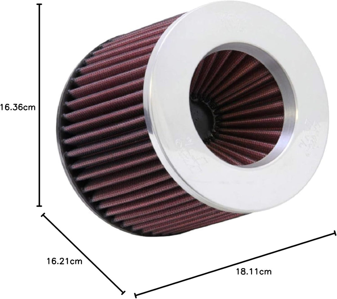 K&N RR-3003 KFZ und Motorrad Universal-Luftfilter, rund-konisch