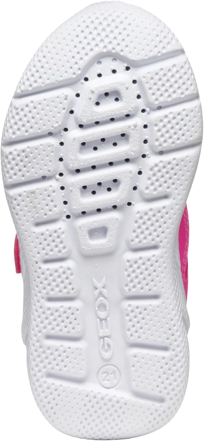 Geox Baby-Mädchen B Sprintye Girl Sneaker 21 EU Fluo Fuchsia Dk Lila, 21 EU Fluo Fuchsia Dk Lila