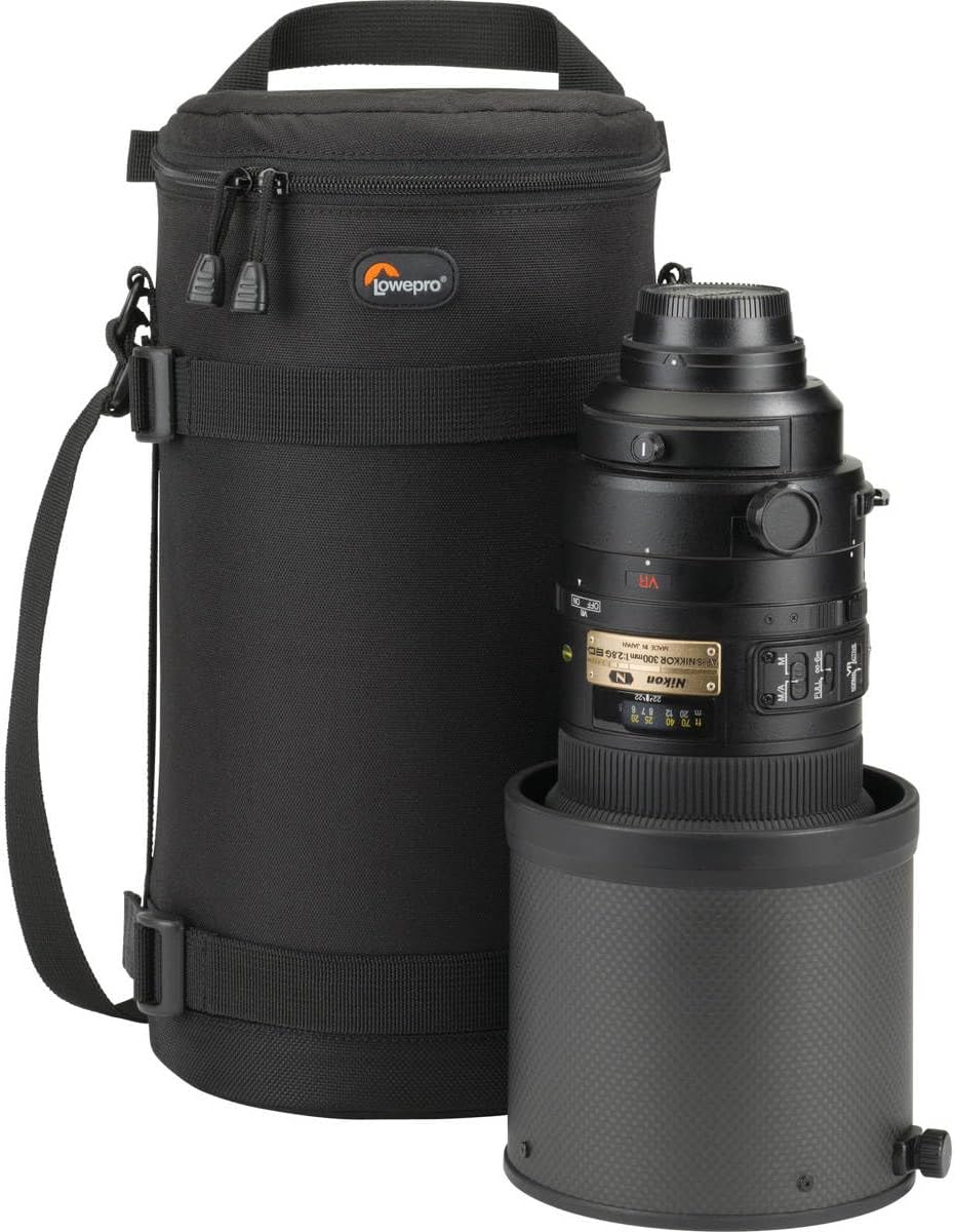 Lowepro LP36307 Objektivköcher (13 x 32 cm) Schwarz 13 x 32 (mit Schultergurt) Single, Schwarz 13 x