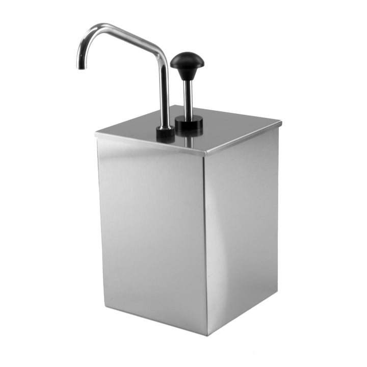 1x 3L Saucenspender, Ketchup- Mayonnaise- und Senfspender aus Edelstahl 1er Spender Edelstahl 3 L, 1