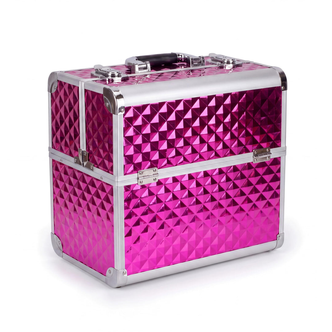 NAILS FACTORY | N&BF Profi Kosmetikkoffer gross | 35 x 22 x 36 cm | Pink Diamonds | robuster Nagelko