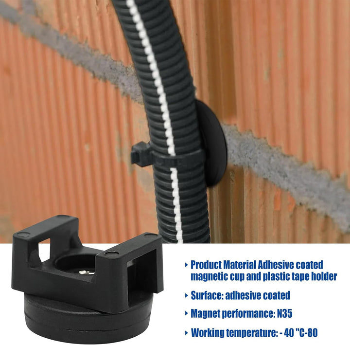 20 Stück Magnetische Kabelbinder Magnethalter Magnet Kabelklemmen Magnetclips Kabel Halterungen Kabe