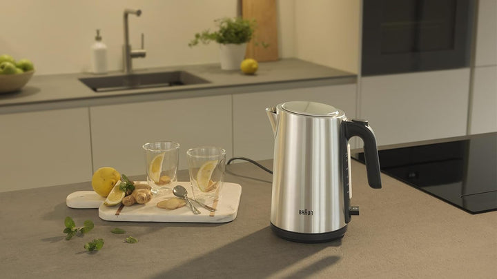 Braun Identity Collection WK5200BK, Elektrischer Wasserkocher aus Edelstahl, 1,7L Fassungsvermögen,