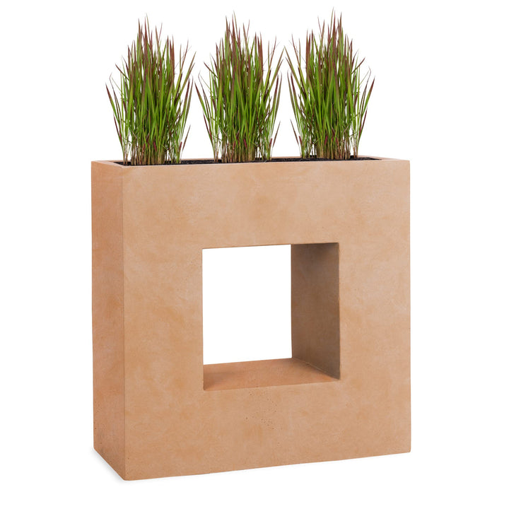 Pflanzwerk® Pflanzkübel Vista Terrakotta 66x66x28cm *Frostbeständiger Blumenkübel* *UV-Schutz* *Qual