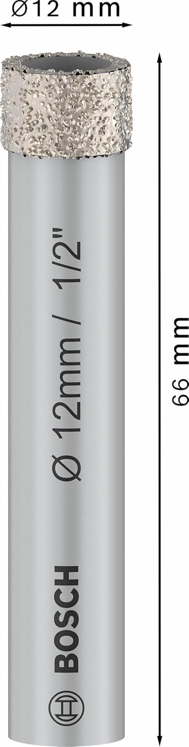 Bosch 1x PRO Ceramic Diamanttrockenbohrer für Zylinderschaft und Bohrmaschine/Schrauber (für Fliesen