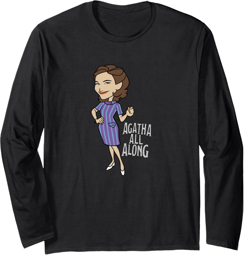 Marvel WandaVision Agatha All Along Retro Portrait Langarmshirt