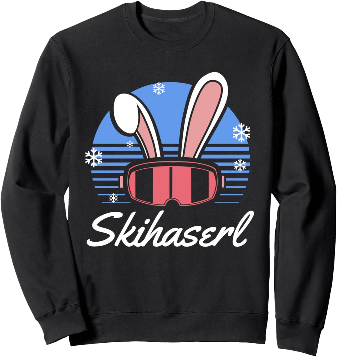 Skihaserl Skifahrer Skihasen Mädchen Skifahren Skiing Girls Sweatshirt
