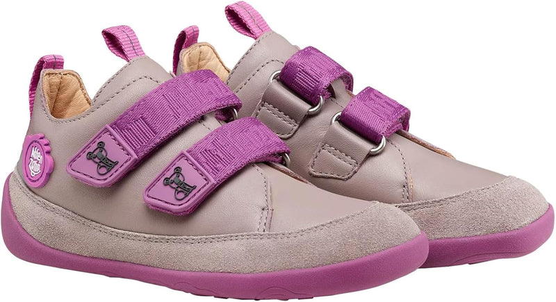 Affenzahn Barfussschuh Leder Buddy mit Klettverschluss Weich rutschfest Flexibel Reflektierend für J