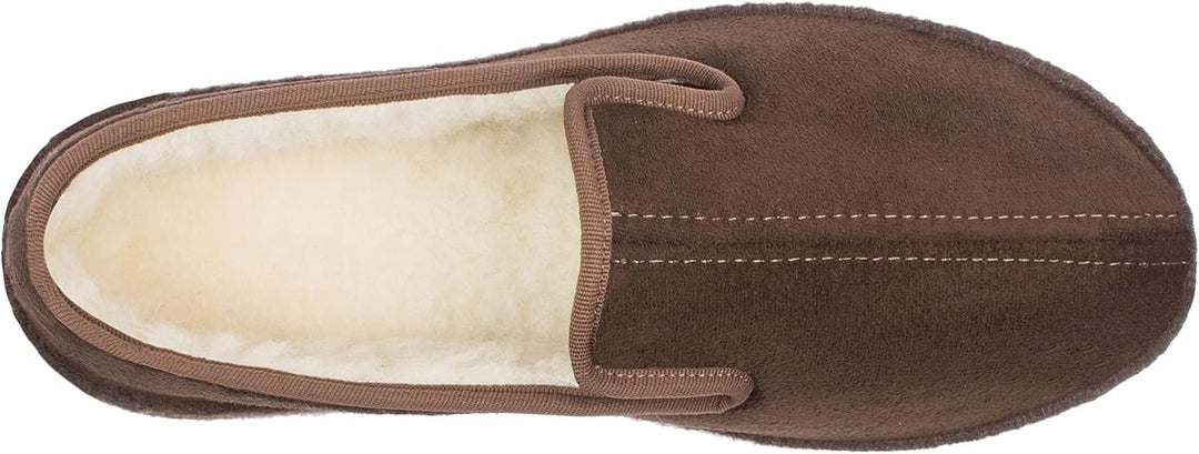 SCHAWOS Herren Filz Hausschuh 6070 warm gefüttert Schurwolle 45 EU Braun, 45 EU Braun