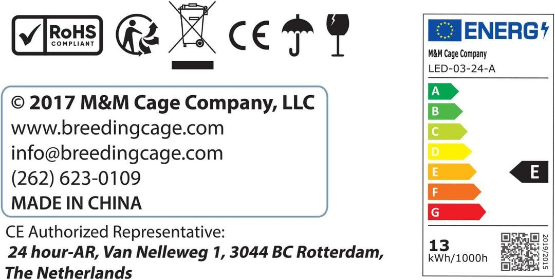 M&M Cage Company HappyBird Vogellampe mit Knabberschutz | Vollspektrum LED Tageslichtlampe für Vögel