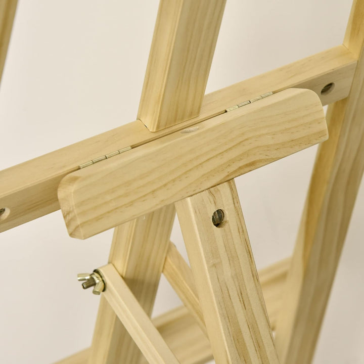 HOMCOM Staffelei Holz 134,5 cm hoch Holzstaffelei für Leinwände bis 108 cm Feldstaffelei Atelierstaf