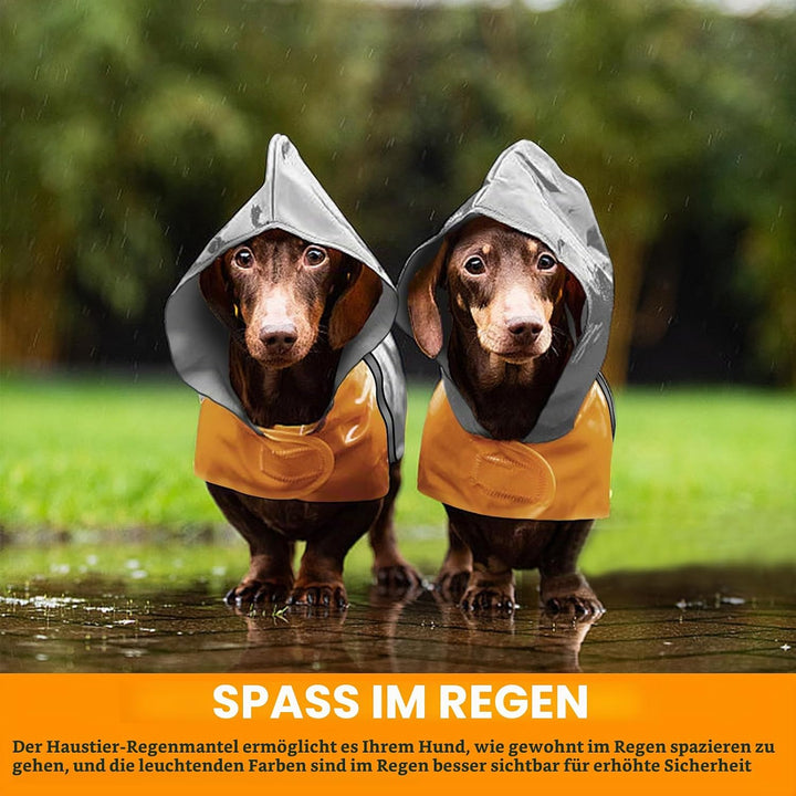 Wasserdichter Regenjacken Leicht Winddicht, Hunderegenmantel mit Sicheren Reflexstreifen, Wasserdich