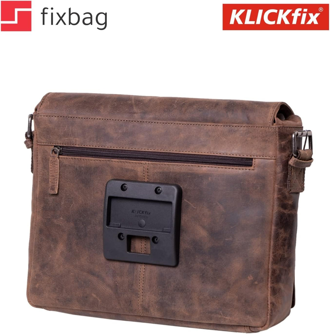 fixbag FB1447137 - Fahrrad-Umhängetasche mit Klickfix Adapterplatte + Caddy Adapter, Fahrradtasche f