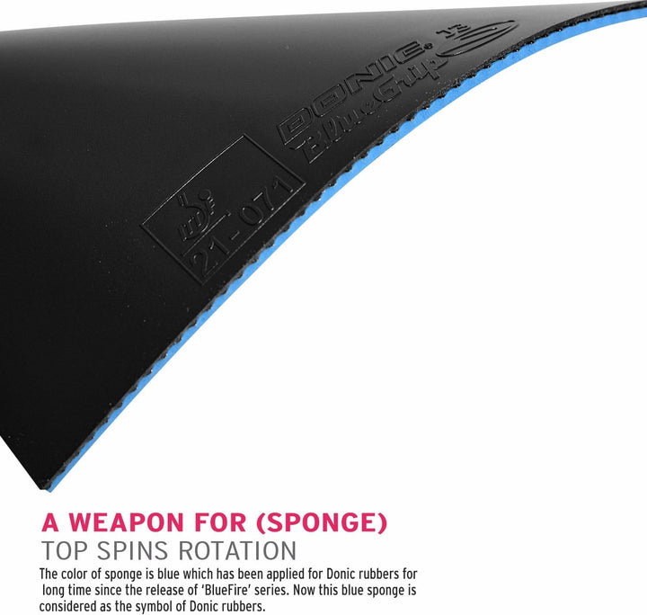 Donic Belag BlueGrip J3 Max Schwarz, Max Schwarz