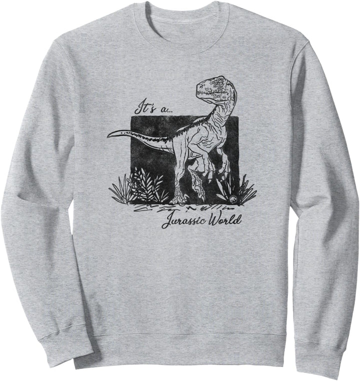 Jurassic World Two It's A Jurassic World Raptor Line Art Sweatshirt