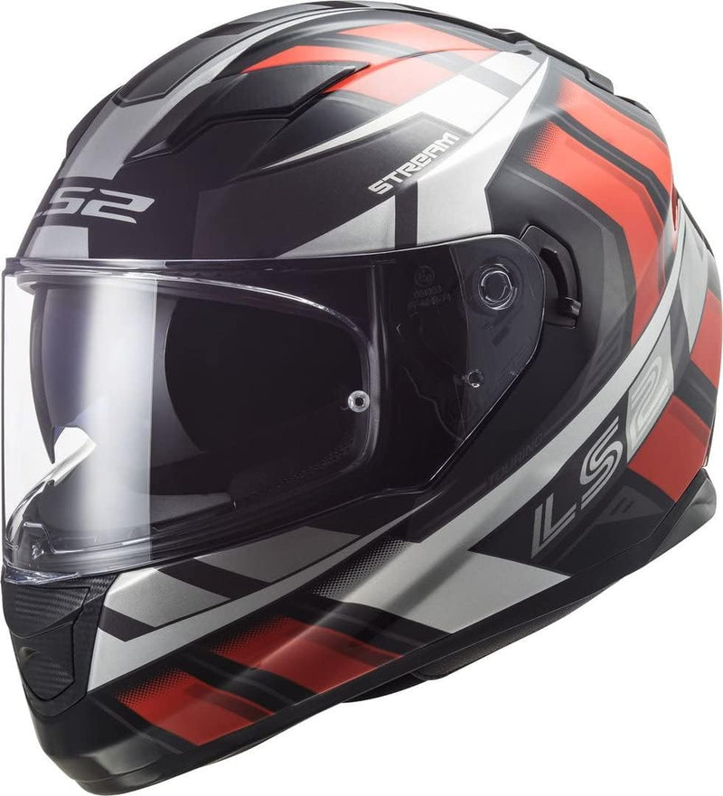 LS2 FF320 Stream Evo Loop Helm (Black/Red,XL (61/62)) XL LOOP schwarz rot, XL LOOP schwarz rot