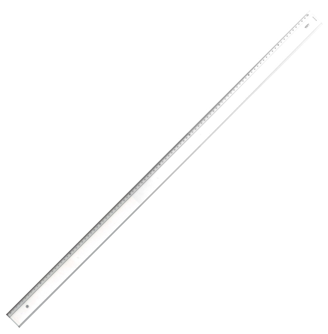 Graphoplex Lineal mit Schrägfläche und Einprägung, transparent 100 cm durchsichtig, 100 cm