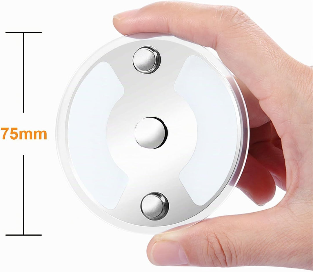 Obeaming 4 x 12V LED Deckenleuchte Wohnmobil Flach Dimmbar Panel Rund Leuchte 75mm 235LM mit Touch S