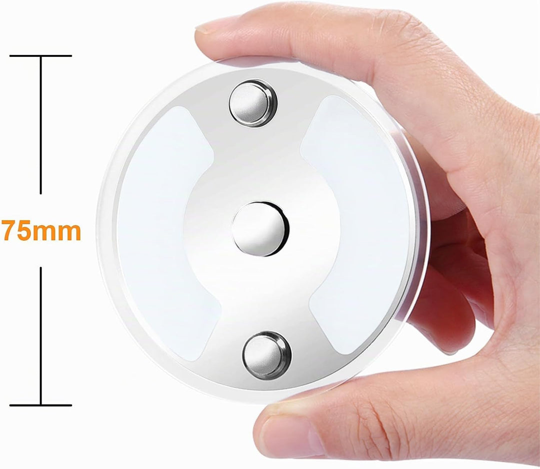 Obeaming 4 x 12V LED Deckenleuchte Wohnmobil Flach Dimmbar Panel Rund Leuchte 75mm 235LM mit Touch S