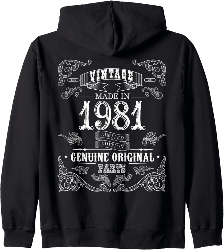 Vintage 1981 Geburtstagsgeschenke 42 Jahre alt Kapuzenjacke