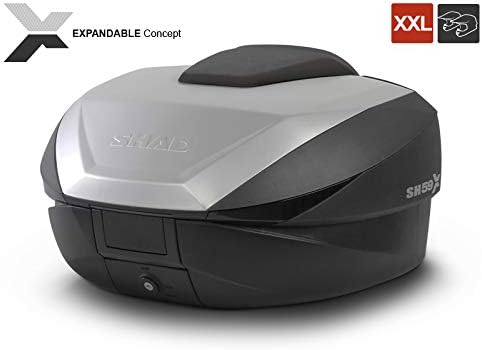 Expandable Top Case SH59X Aluminium Single, Single