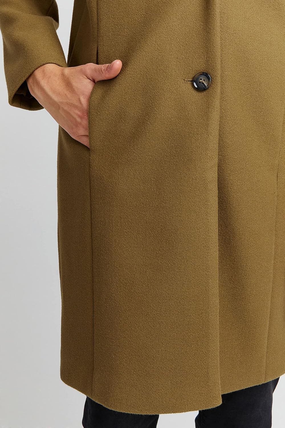 ICHI IHJANNET JA4 Damen Steppmantel Wintermantel Winterjacke Kurzmantel mit Reverskragen und Knöpfen