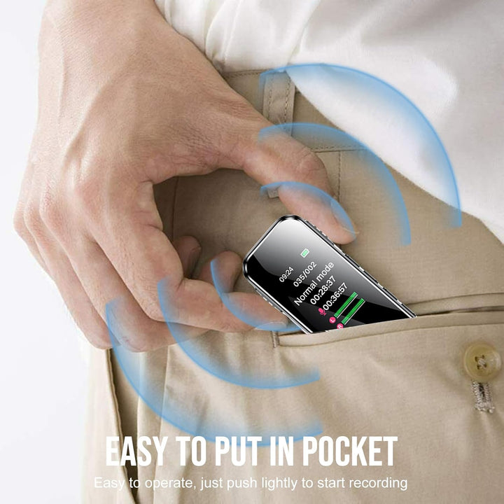 Diktiergerät Mini 64GB, Aufnahmegerät, Digitales Diktiergerät Mit Rauschunterdrückung,Diktiergerät D