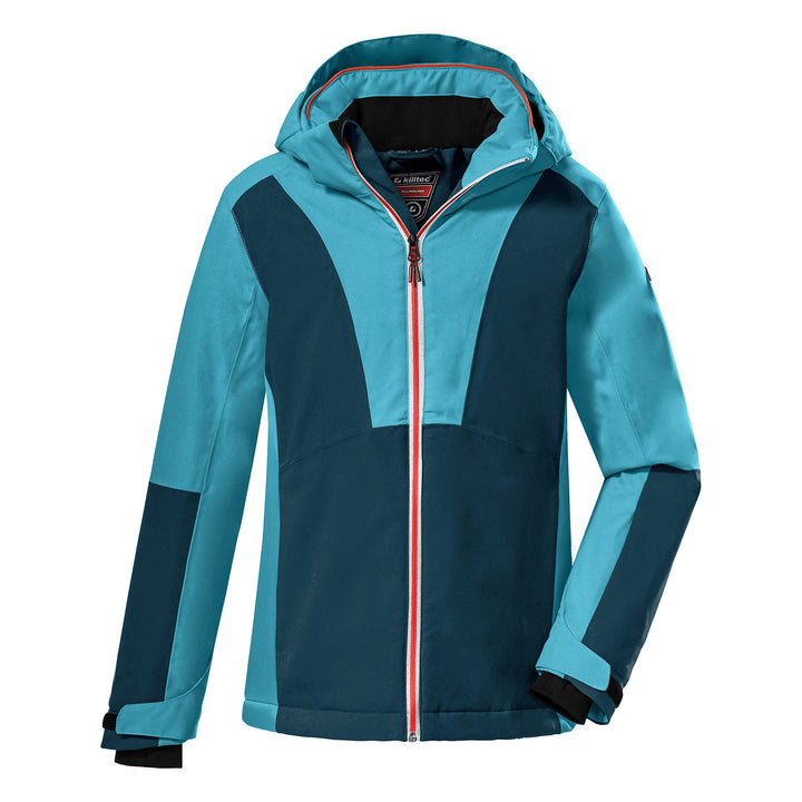 Killtec Mädchen Ksw 155 Grls Ski Jckt Skijacke/Funktionsjacke mit Kapuze und Schneefang, Türkis