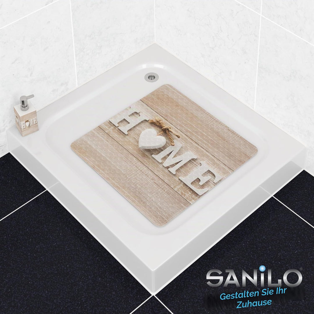 Sanilo Badematte 53 x 53 cm, rutschfeste Duschmatte für Dusche und Badewanne, Antirutschmatte maschi