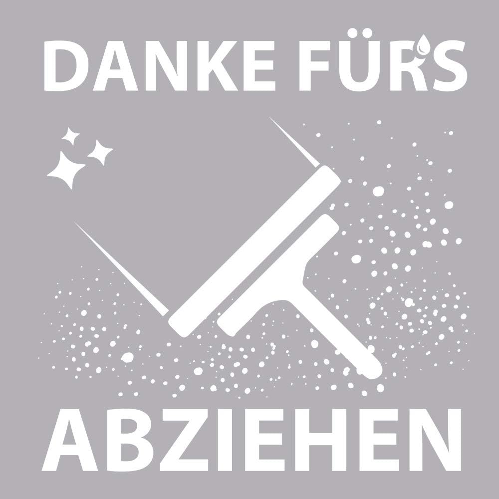 Aufkleber Duschabzieher: Danke fürs Abziehen - 10 Stück, 10