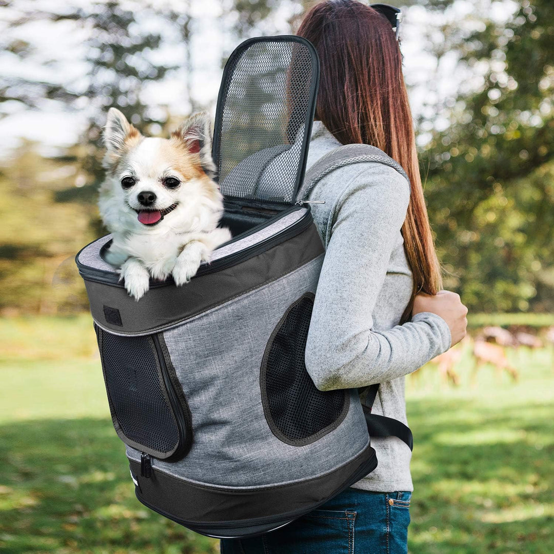 Kritter Planet Haustier-Rucksack mit Mesh-Fenster, atmungsaktive und Faltbare Hundetasche für Hunde