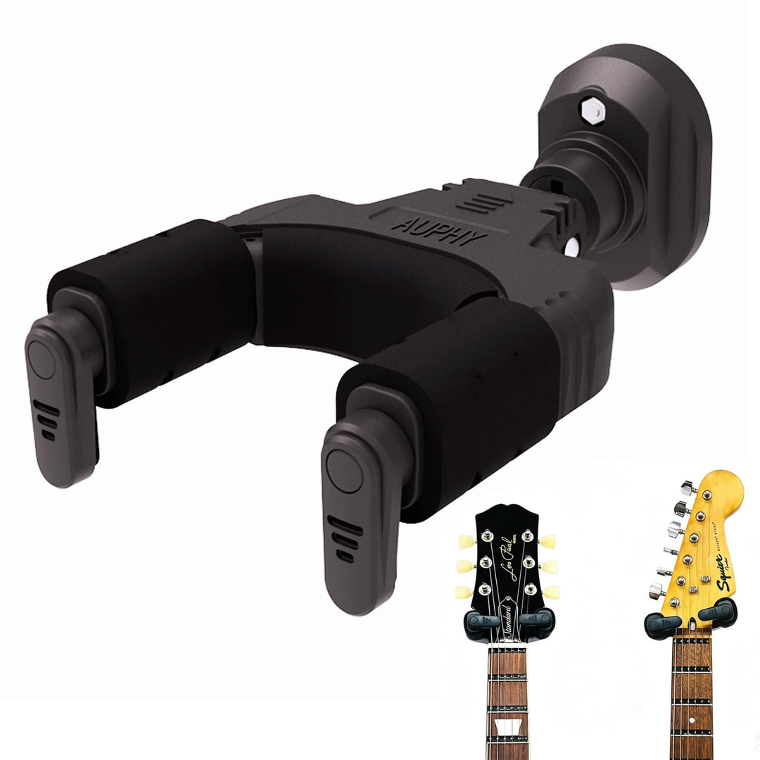 AUPHY Gitarrenhalter für die wand,Gitarrenhaken, selbsthemmende Funktion, geeignet für alle Arten vo