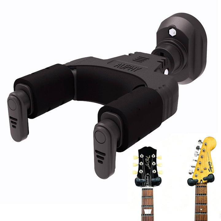 AUPHY Gitarrenhalter für die wand,Gitarrenhaken, selbsthemmende Funktion, geeignet für alle Arten vo