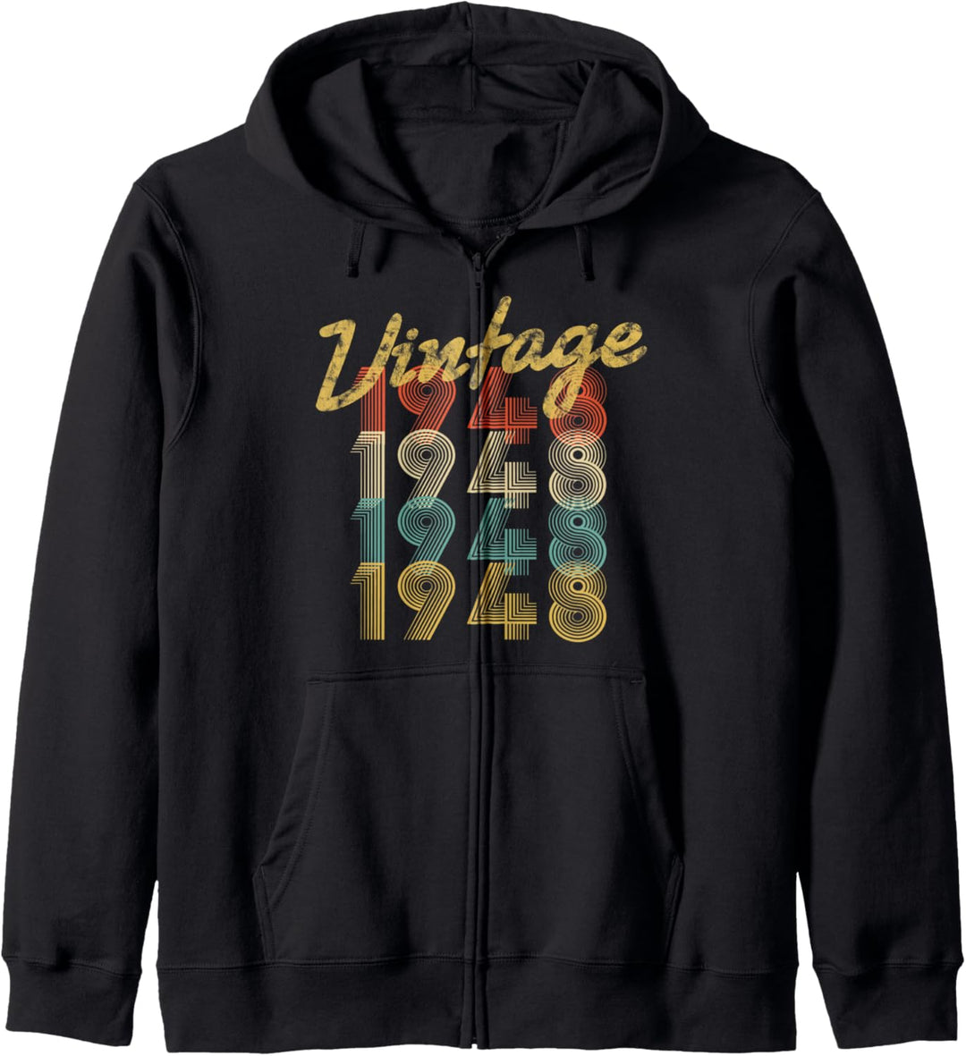 Vintage 1948 Retro Pop Geboren 1948 75 Jahre alt 75. Geburtstag Kapuzenjacke