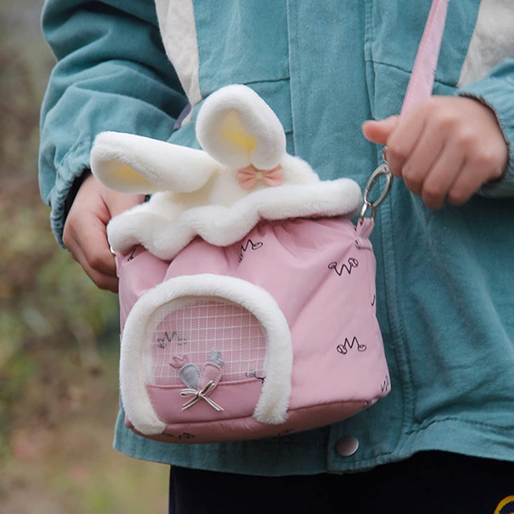 Meerschweinchen-Tragetasche, niedliche Hasenohr-Reisetragetasche, Hamster-Umhängetasche, Kleintier-T