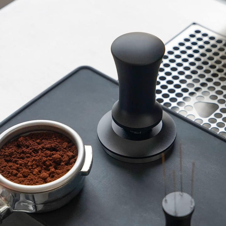 watchget 58 mm Espresso-Kaffee-Stampfer, federbelasteter Stampfer, Edelstahl, Barista, Espresso, Tam