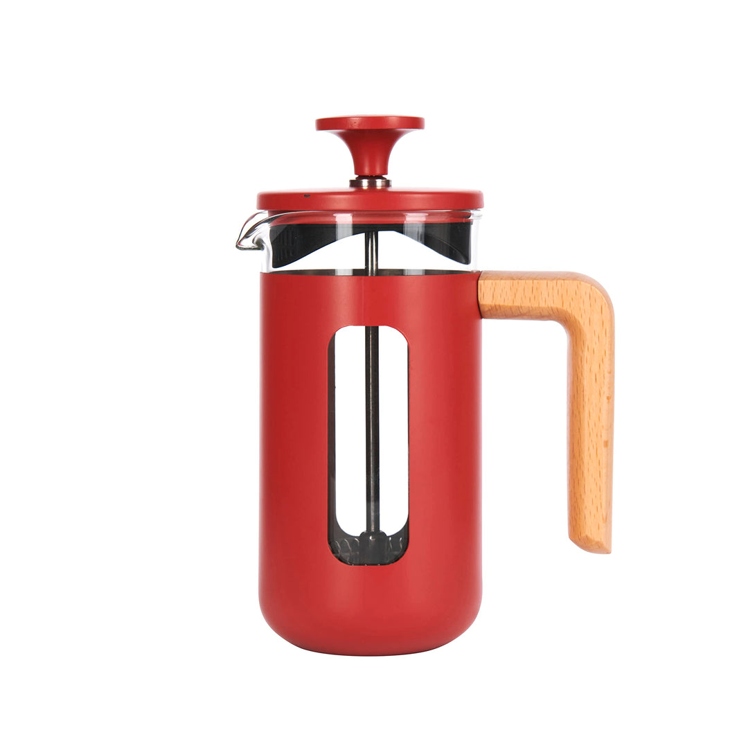 Swell La Cafetière Pisa Kaffeebereiter aus Edelstahl, für 3 Tassen, Rot, in Geschenkverpackung, Rot