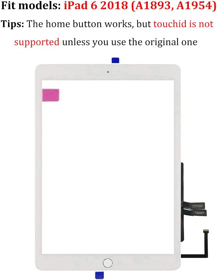 JPUNG Digitizer für iPad 6 Display 9.7 Inch 2018, Only für 6.Generation Touchscreen Bildschirm A1893