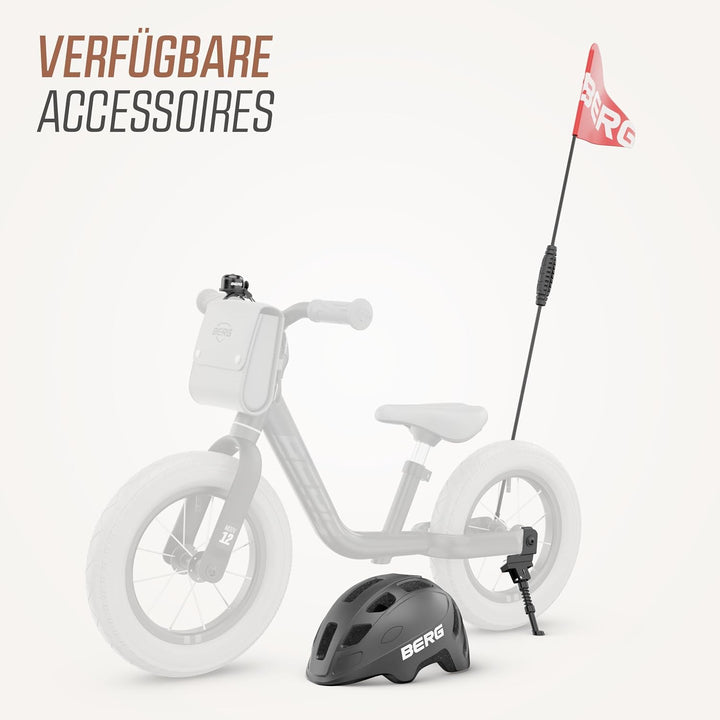 BERG MOOV 12 Laufrad | ab 2,5 Jahre | 12 Zoll | Lauflernrad bis 30 kg mit Luftreifen | Lenkrad und S