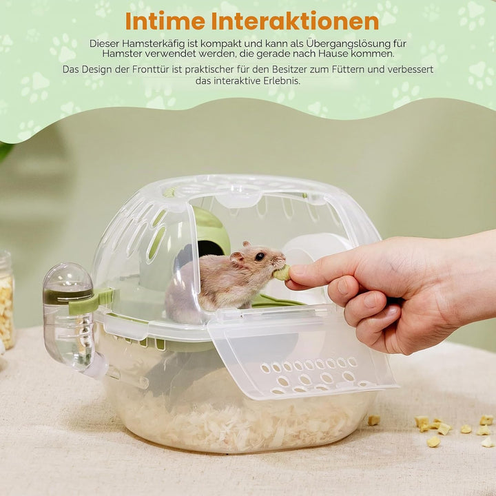 Nobleza - Kleintier-Transportkäfig, tragbarer Hamster-Transportkäfig, Transportbehälter für Kaninche