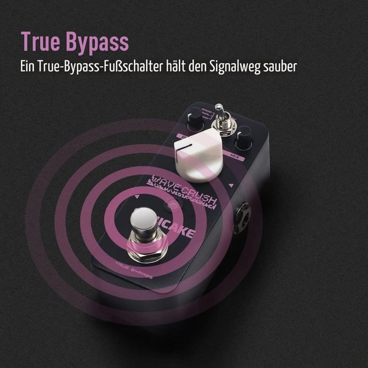 SONICAKE Bitcrusher Pedal Bitcrush Digital Sampling Rate Sample Reducer Gitarre Effektpedal Synth Sy