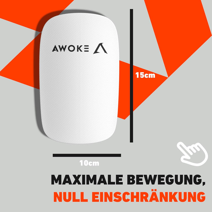 AWOKE® Anpassbare Schienbeinschoner Fussball Herren – Mini Schienbeinschoner für Fussball – Schienbe
