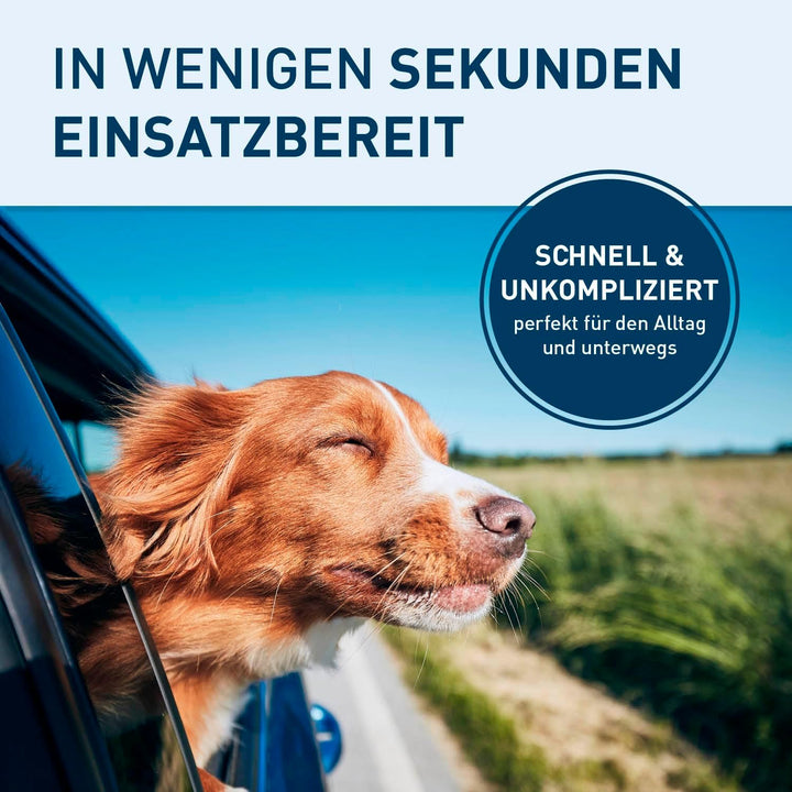 FLIPLINE Hundeautositz – verstärkte, wasserfeste Hundebox Auto für Hund 12(S) bis 26(L) kg | Hundezu