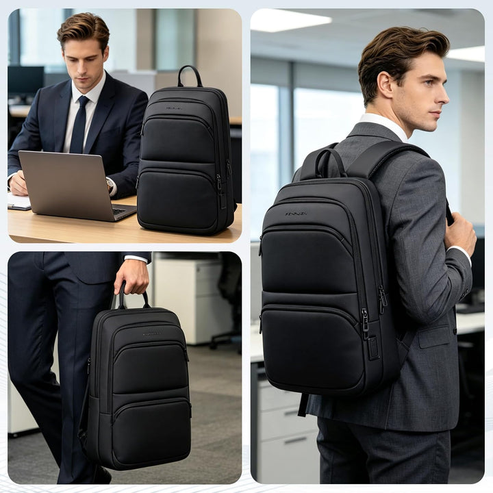 FENRUIEN Leichter Business Rucksack Herren 15.6 Zoll Wasserdicht Notebook Laptop Backpack 13L Laptop