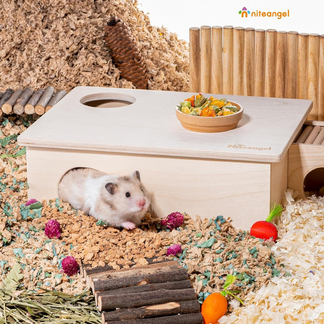 Niteangel Birkenkammer-Labyrinth-Hamsterversteck – kleine Haustiere, Waldhaus, Lebensräume, Dekorati
