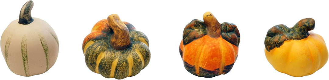 khevga Herbstdeko Zierkürbis Deko-Kürbisse aus Terracotta 12er Set