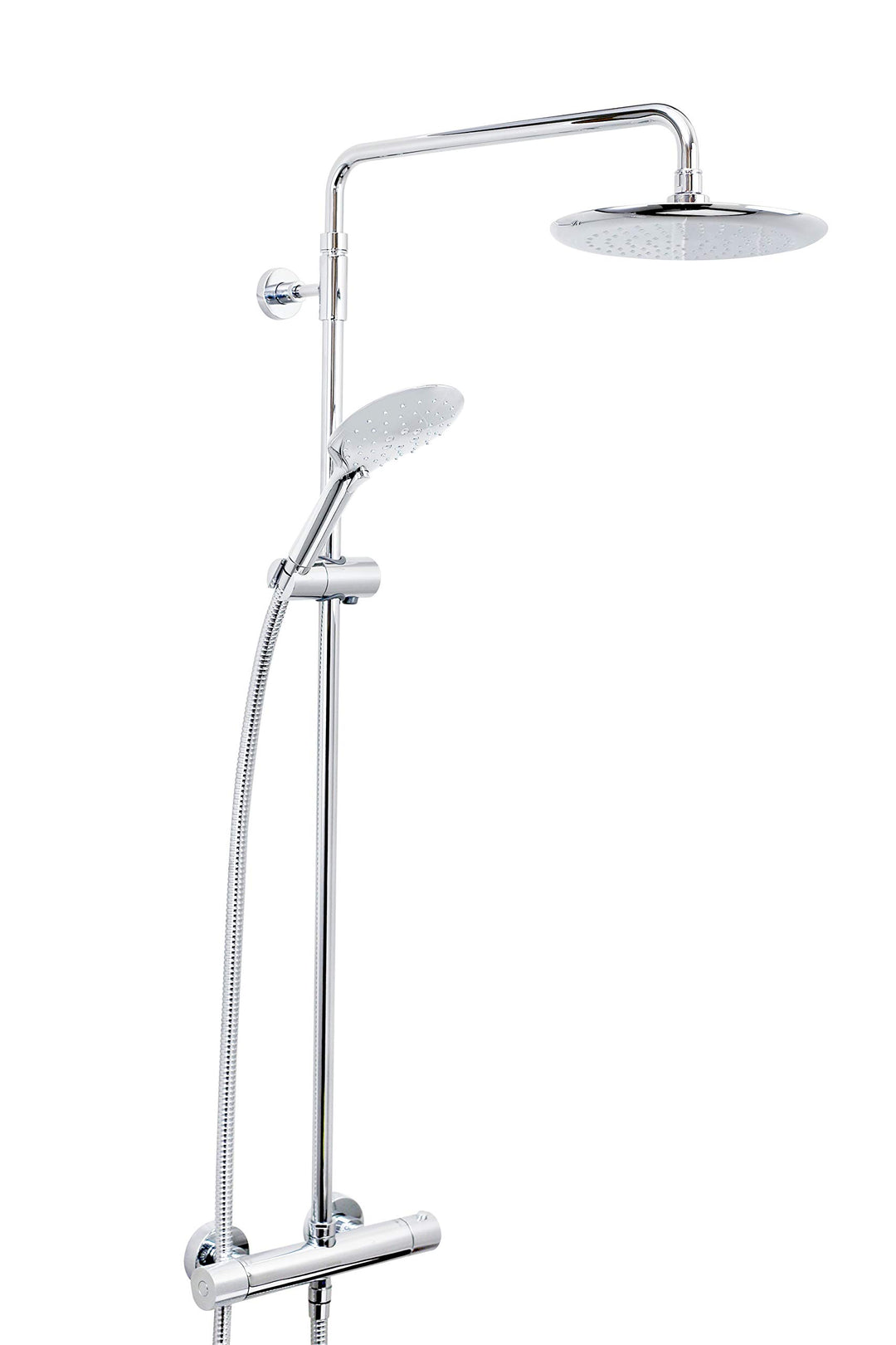 Bristan Quadrato QD SHXDIVFF C Duschgarnitur, mit Regendusche/Umschalter/Duschstange